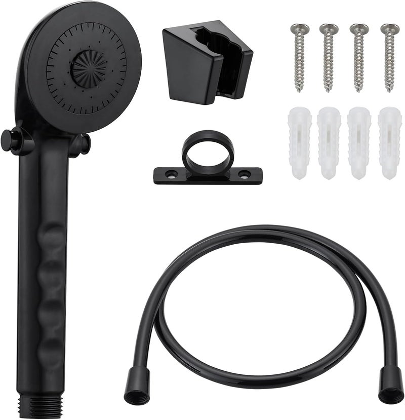 LavishStream RV Shower Head with Hose, High Flow Shower Head, for RV/Campers, Travel Trailer, Motorhome for Water Saving, with Pause Function and Handheld Shower Head Holder and Hose (Black) - Image 1